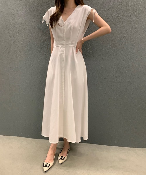 ワンピース Vネックノースリーブシャツワンピース : ZOZOTOWN Yahoo!店