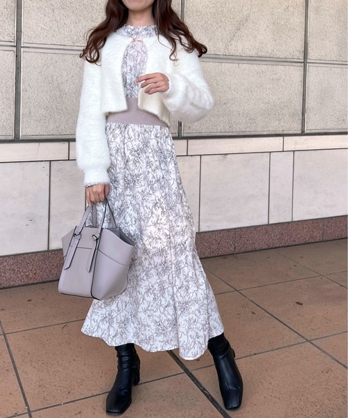 「apres jour」 ニットボレロ フリー ライトピンク レディース_画像9