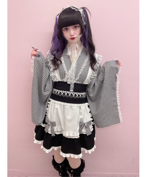 Ank Rouge ワンピース ギンガムメイド浴衣ドレス : ZOZOTOWN
