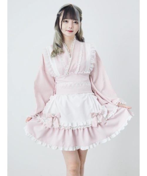 Ank Rouge ワンピース ギンガムメイド浴衣ドレス : ZOZOTOWN