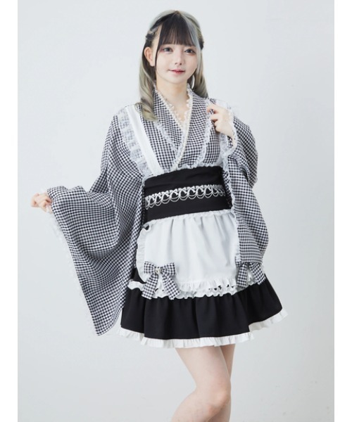 Ank Rouge ワンピース ギンガムメイド浴衣ドレス : ZOZOTOWN