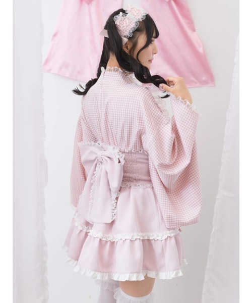 Ank Rouge ワンピース ギンガムメイド浴衣ドレス : ZOZOTOWN