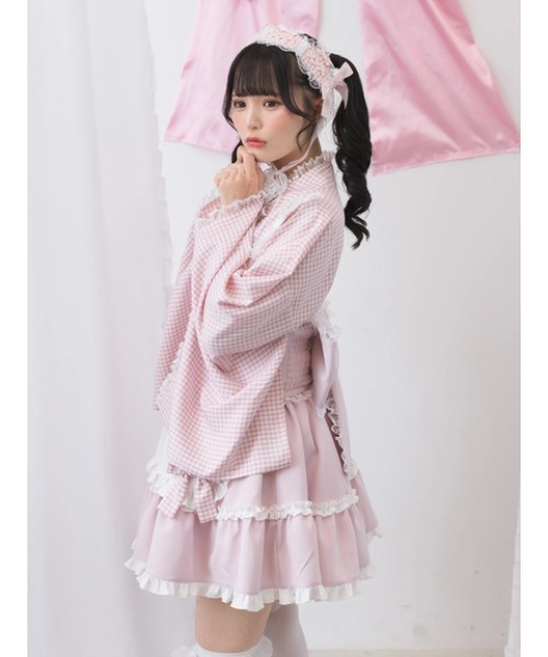 Ank Rouge ギンガムメイド浴衣ドレス ギンガムメイド浴衣ドレス（ワンピース）｜Ank Rouge（アン