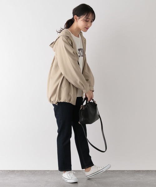 「GLOBAL WORK」 マウンテンパーカー L アイボリー レディース