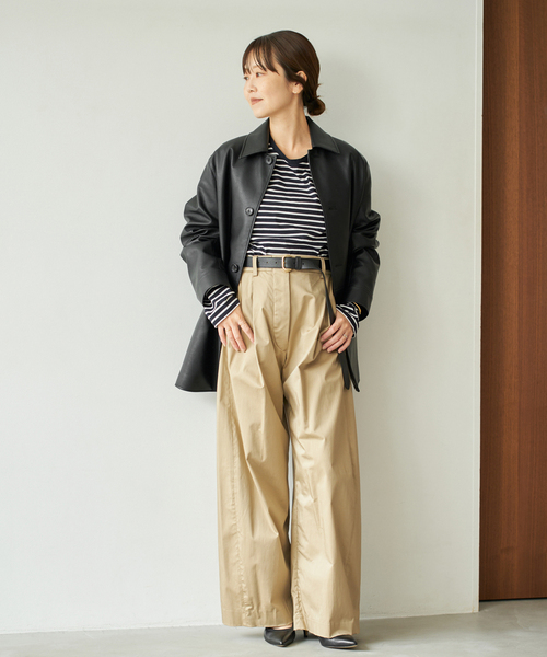 plage コート アウター Leather Like Car レディース : ZOZOTOWN