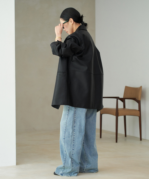 【Plage】　コート plage コート アウター Leather Like Car レディース : ZOZOTOWN