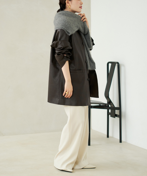 plage コート アウター Leather Like Car レディース : ZOZOTOWN