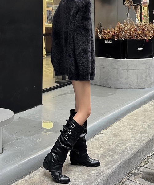 MEMECLE（メメクル） ブーツ 「 」2way ヴィンテージ バックル