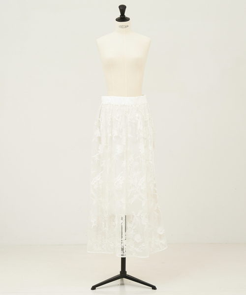 DESIGNWORKS スカート レースサイドラインスカート : ZOZOTOWN
