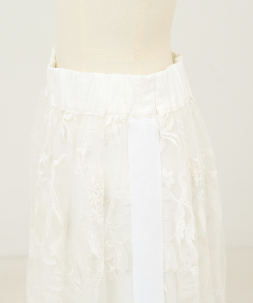 DESIGNWORKS スカート レースサイドラインスカート : ZOZOTOWN