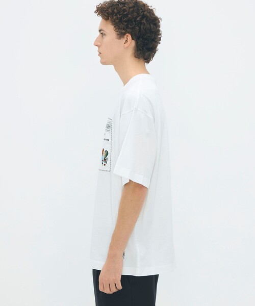 CABaN キャバン　スビンコットン パレルモプリントTシャツ S ホワイト caban（キャバン）の「□CABaN スビンコットン パレルモプリントT