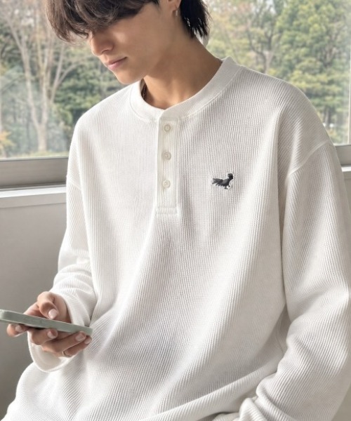 Classical Origin ヘンリーネック tシャツ ピグメント加工サーマル