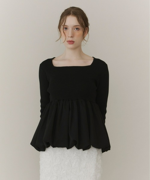 Olu.（オルドット） ニット セーター スクエアネックバルーンニット