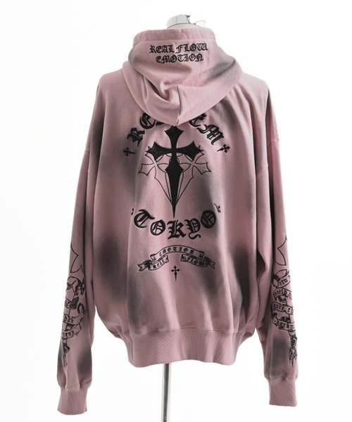 REFLEMクロス刺繍ZIPフーディー REFLEM（レフレム） パーカー 「REFLEM/レフレム」クロス刺繍ZIP