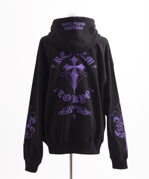 REFLEM パーカー 「REFLEM/レフレム」クロス刺繍ZIPパーカー