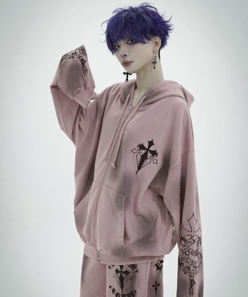 REFLEM（レフレム） パーカー 「REFLEM/レフレム」クロス刺繍ZIP