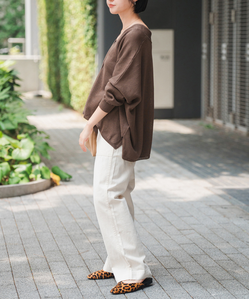 美品【Spick &Span】スピック&スパン/カーディガン/オーバーサイズ Spick&Span カーディガン コットンオーバーサイズカーディガン