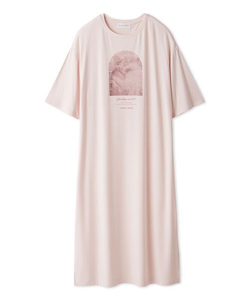 SNIDEL  ルームウェア アメスリワンピース ピンク セール】メランジアメスリワンピース（ルームウェア/パジャマ