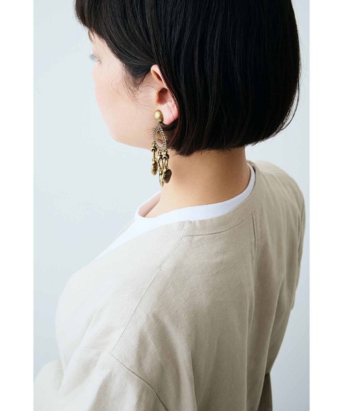 「MEDE19F」 ノーカラージャケット LARGE ブラウン レディース_画像9