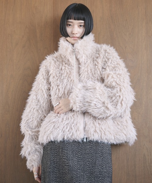 AIC. ブルゾン アウター シープファースタンドネックブルゾン