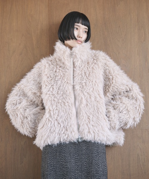 AIC. ブルゾン アウター シープファースタンドネックブルゾン