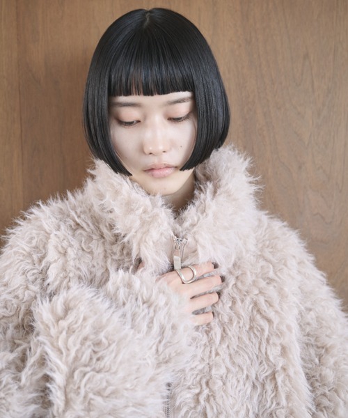 AIC. ブルゾン アウター シープファースタンドネックブルゾン