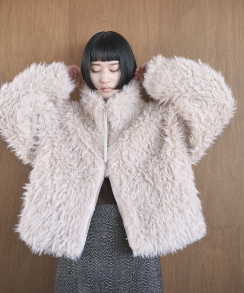 AIC. ブルゾン アウター シープファースタンドネックブルゾン