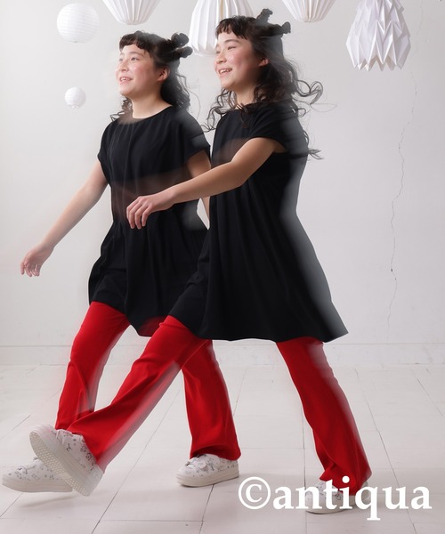 「antiqua」 「KIDS」ノースリーブトップス 150 ブラック キッズ_画像3