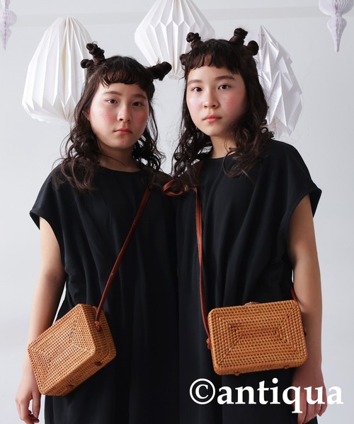 「antiqua」 「KIDS」ノースリーブトップス 150 ブラック キッズ_画像5