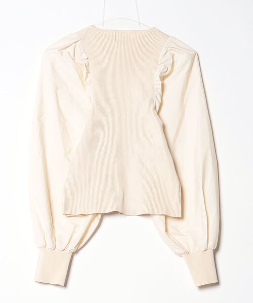 「Rouge vif」 長袖ニット - ベージュ レディース_画像2