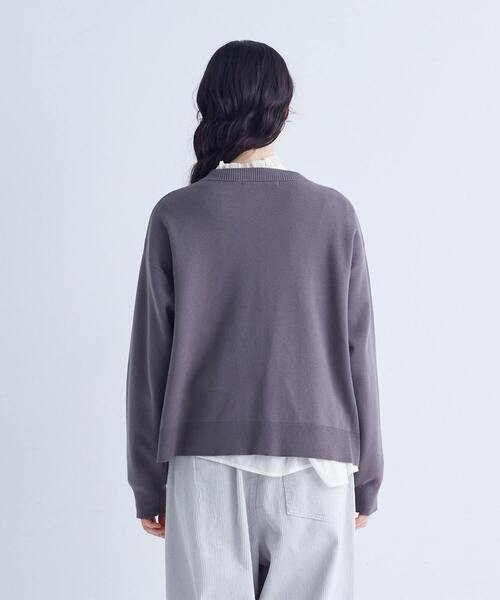 【タグ付】コンジェペイエ アデュートリステス 配色カーディガン ベージュ×グレー タグ付】コンジェペイエ アデュートリステス 配色カーディガン