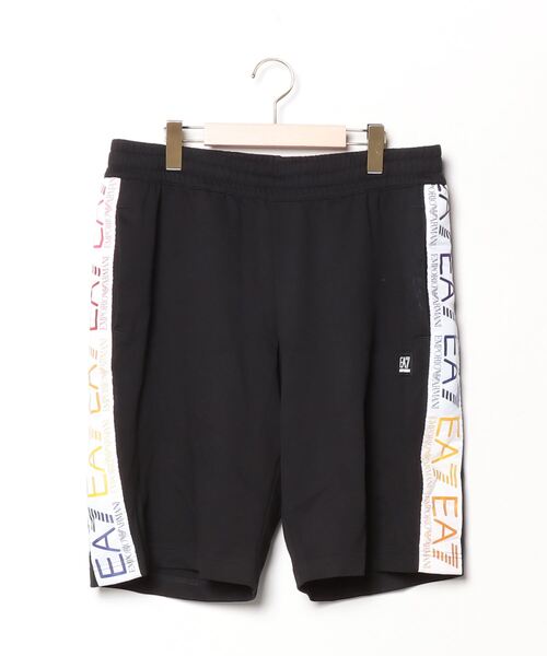 EA7 「EMPORIO ARMANI EA7」 ハーフパンツ LARGE ブラック メンズ