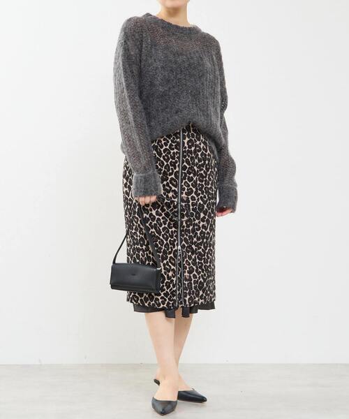 SOFFITTO（ソフィット） スカート フロントジップミディ丈スカート  