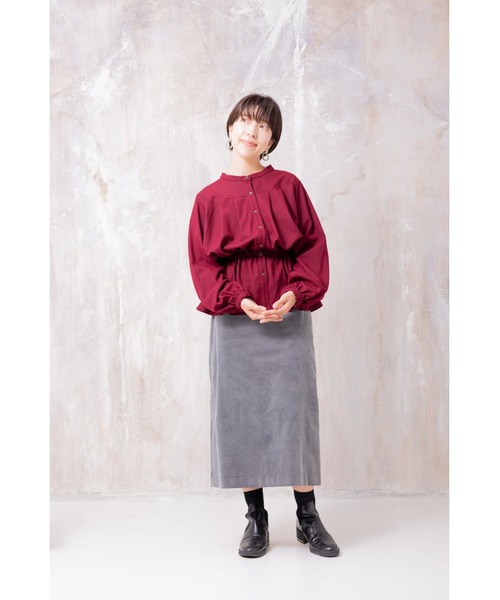 「Sakka」 「alcee」長袖ブラウス FREE レッド レディース_画像3