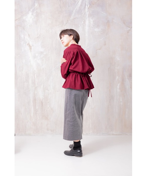 「Sakka」 「alcee」長袖ブラウス FREE レッド レディース_画像5