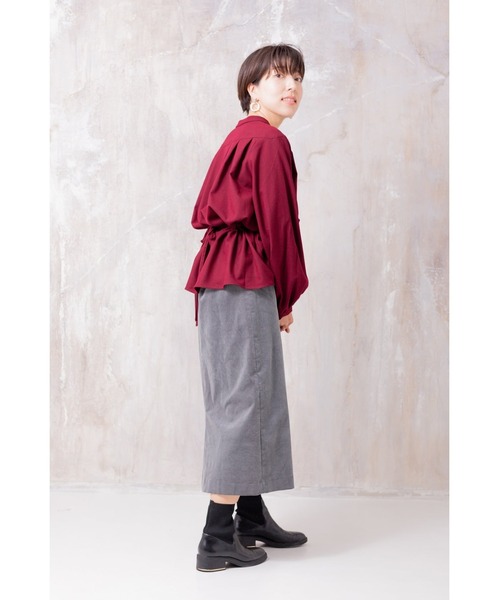 「Sakka」 「alcee」長袖ブラウス FREE レッド レディース_画像6