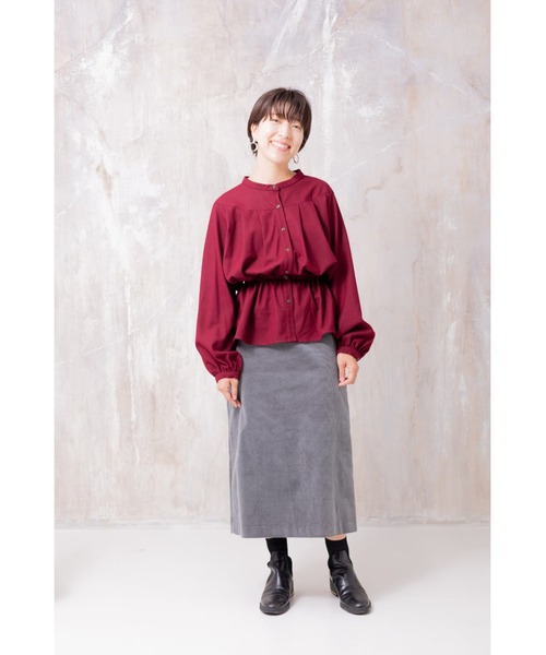 「Sakka」 「alcee」長袖ブラウス FREE レッド レディース_画像9