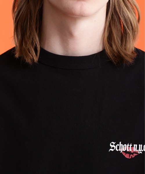 「schott」 半袖Tシャツ 2XL チャコールグレー メンズ_画像7