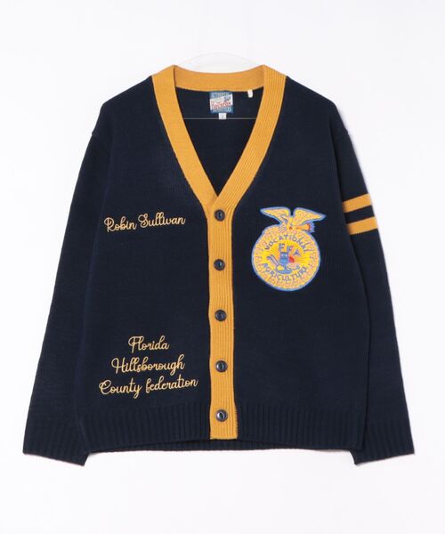 HOUSTON（ヒューストン） カーディガン HOUSTON FFA ワッペン