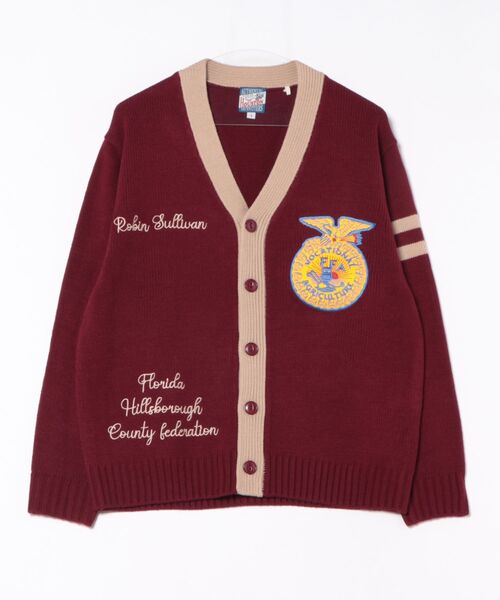 HOUSTON（ヒューストン） カーディガン HOUSTON FFA ワッペン