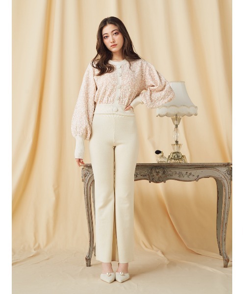 darichフリンジ付きニットセーター SAX FREE Darich（ダーリッチ） 長袖ニット FREE サックスブルー レディース