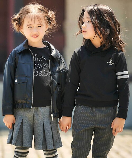 BeBe（ベベ） ブルゾン アウター フェイクレザージップブルゾン キッズ