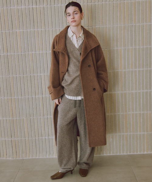 美品 アダムエロペ ヤク100%ニットプルオーバー セットアップ マキシ