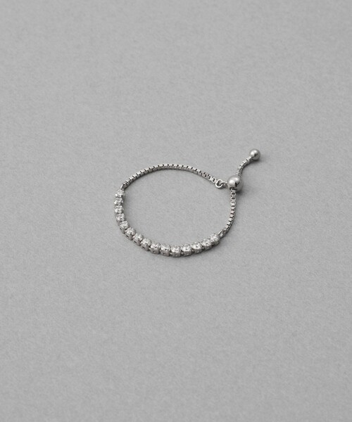 ete（エテ） 指輪 リング 「ラインストーン」 チェーンリング