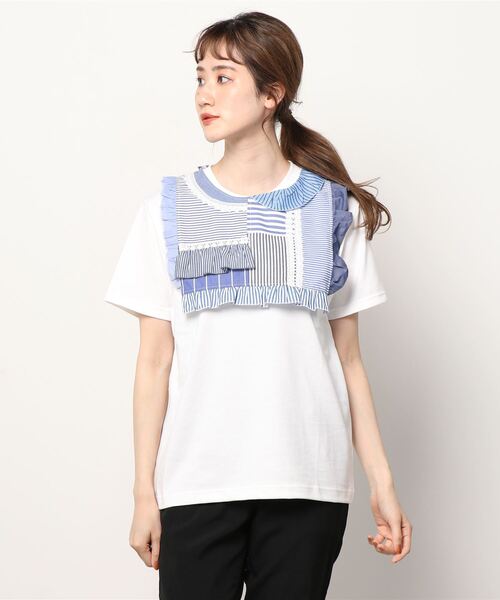 「BEAMS BOY」 半袖カットソー「TORI-TOコラボ」 M ブラック レディース_画像2