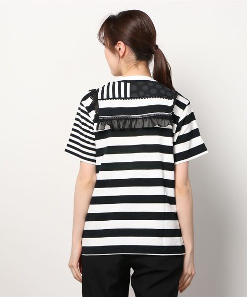 「BEAMS BOY」 半袖カットソー「TORI-TOコラボ」 M ブラック レディース_画像6