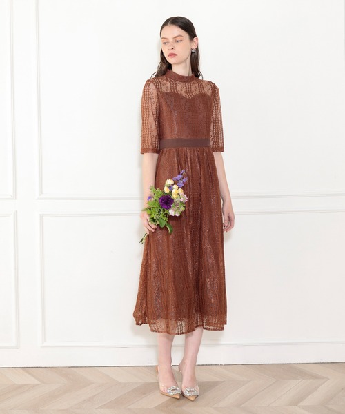 「Leja」 半袖ワンピース FREE モカ レディース_画像2