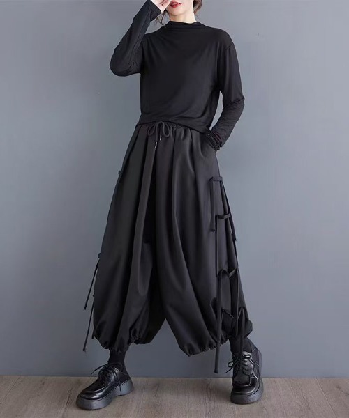 パンツ ShibariFlow和風クロップドバギーサルエルパンツ メンズ パンツ ShibariFlow和風クロップドバギーサルエルパンツ メンズ