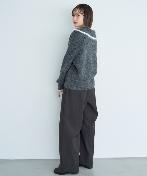 mil（ミル） パンツ 裏ボア リラックスワイドパンツ「585117