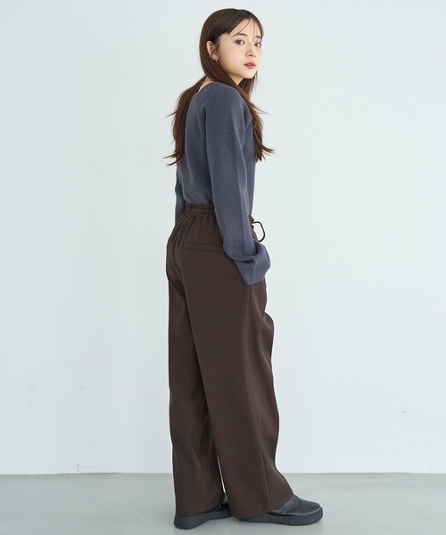 mil（ミル） パンツ 裏ボア リラックスワイドパンツ「585117